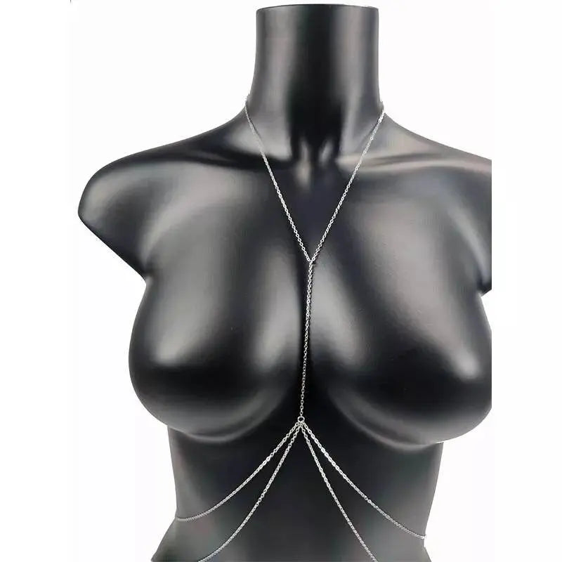 Chain Bra Body Sexy Bikini Silver Gold Beauty Chest Bracket Bras Nightclub and Partying Body Jewelry for Women JettsJewelers