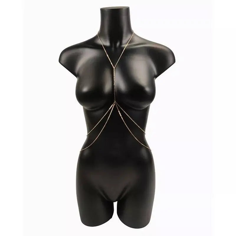 Chain Bra Body Sexy Bikini Silver Gold Beauty Chest Bracket Bras Nightclub and Partying Body Jewelry for Women JettsJewelers