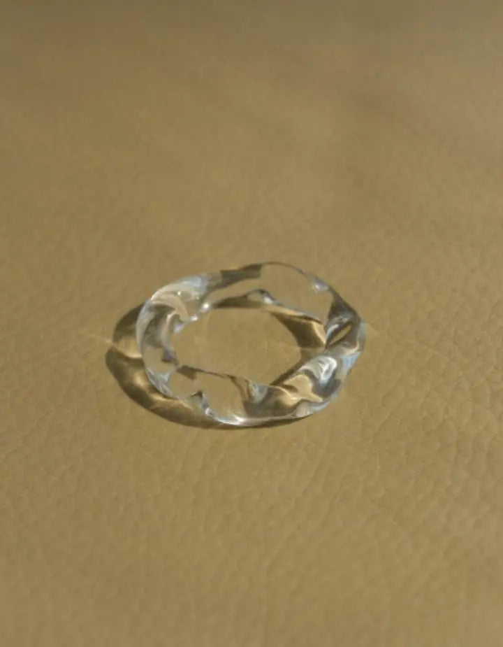 Clear Resin Ring, Resin Ring, Acrylic Ring, Transparent Ring, Artsy Ring, Water Ring - JettsJewelers
