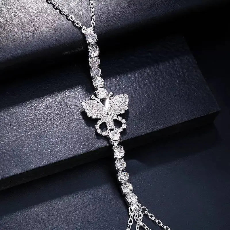 Crystal Butterfly Rhinestones Bra Body Sexy Bikini Silver Gold Beauty Chest Bracket Bras Nightclub and Partying Body Jewelry for Women JettsJewelers
