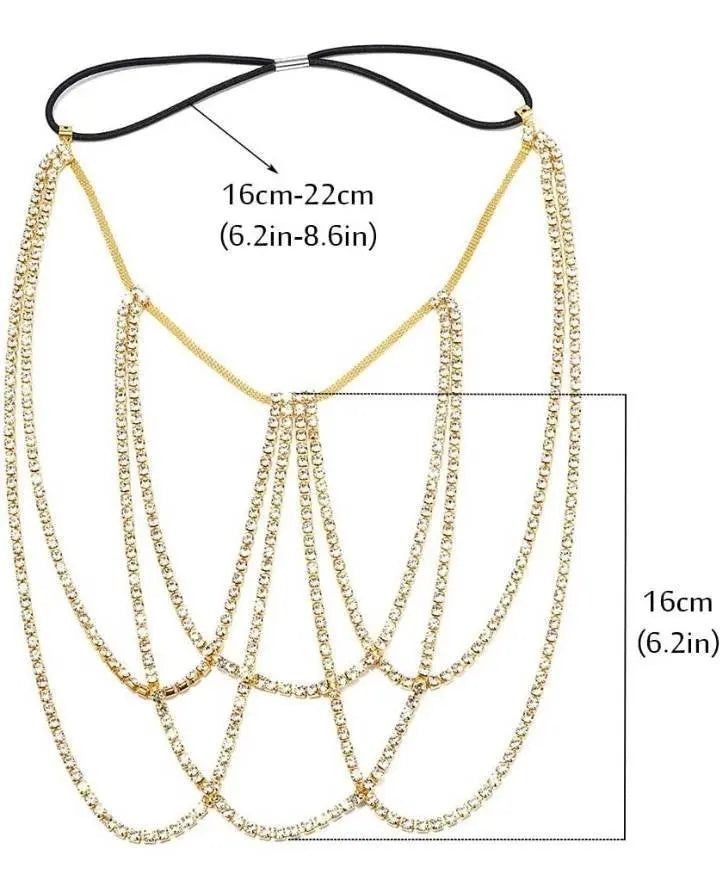Crystal Leg  Chain Bikini Body Chains Nightclub Chest Chain Fashion Body Jewelry for Women and Girls Rhinestone - JettsJewelers