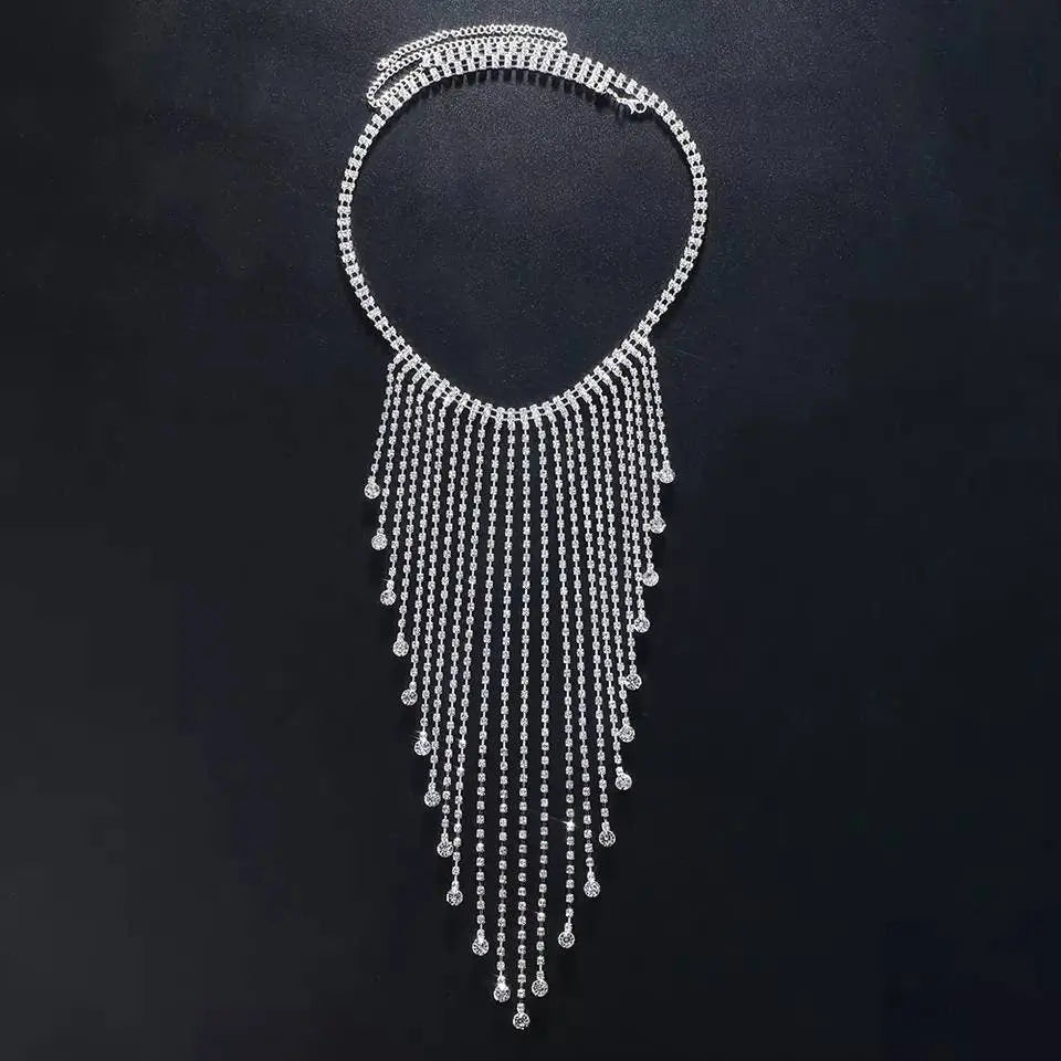 Crystal Tassel Waist Chain Rhinestone Belly Chains Belt Summer Beach Costume Crystal Body Jewelry for Women and Girls Silver Gold JettsJewelers