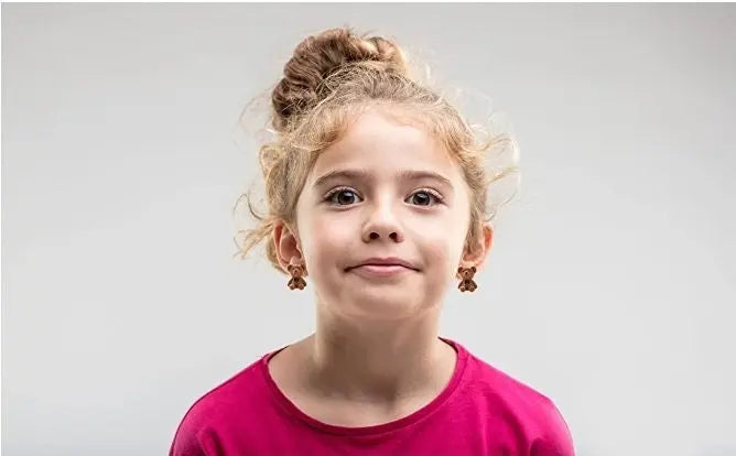 Cute Flocking Bow Bear Stud Earrings Fashion Jewelry Animal Stud Earrings Dainty Earring for Women Girls - JettsJewelers