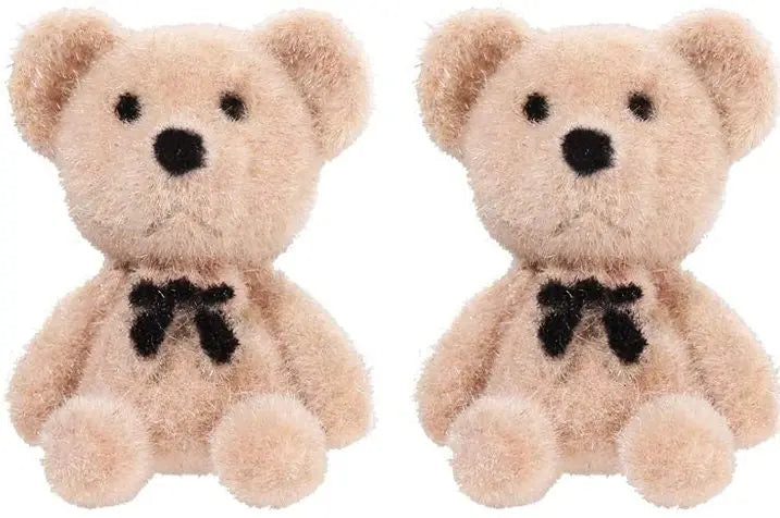 Cute Flocking Bow Bear Stud Earrings Fashion Jewelry Animal Stud Earrings Dainty Earring for Women Girls - JettsJewelers