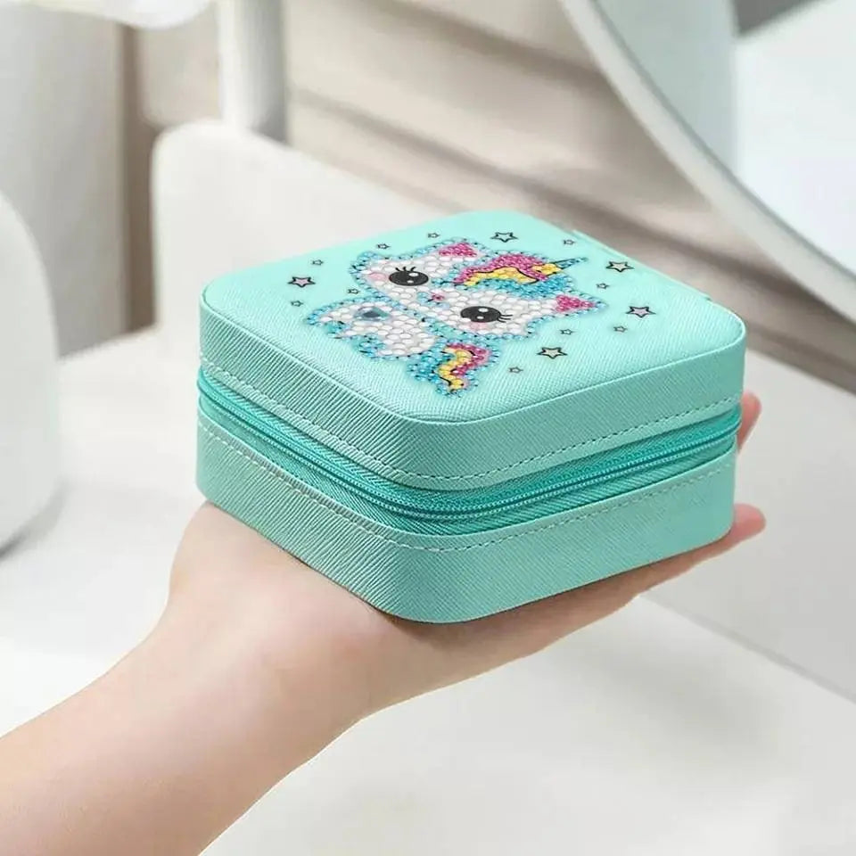 DIY 5D Mosaic Rhinestone Jewelry Storage Box Special Shape Diamond Resin Painting Kit Jewelry Holder Kids Children Jewelry Box - JettsJewelers