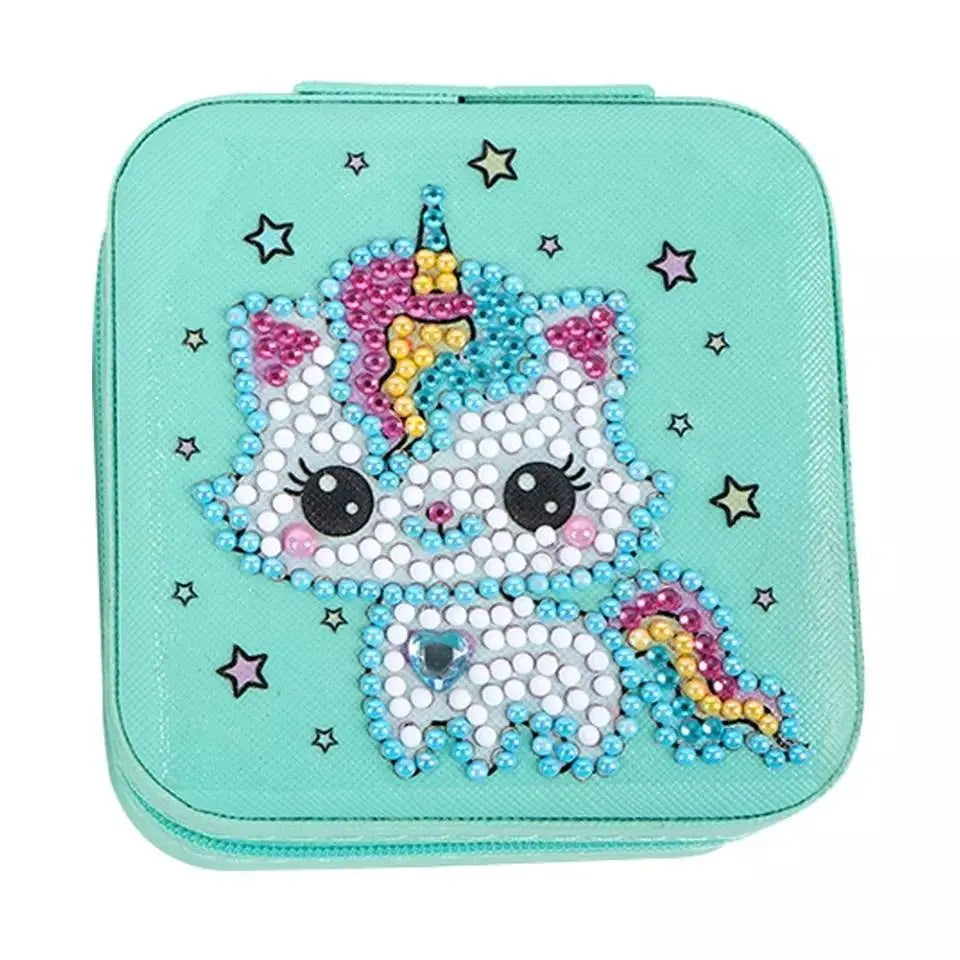 DIY 5D Mosaic Rhinestone Jewelry Storage Box Special Shape Diamond Resin Painting Kit Jewelry Holder Kids Children Jewelry Box - JettsJewelers