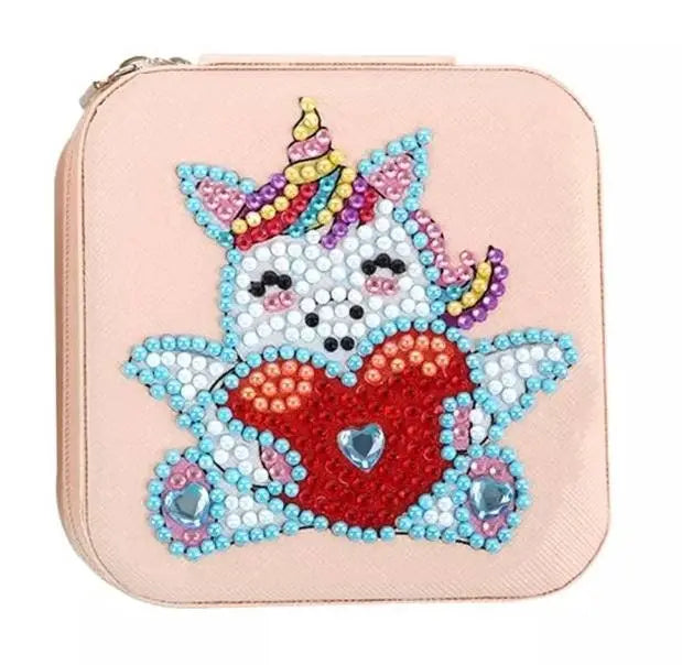DIY 5D Mosaic Rhinestone Jewelry Storage Box Special Shape Diamond Resin Painting Kit Jewelry Holder Kids Children Jewelry Box - JettsJewelers