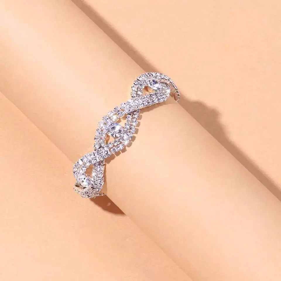 Evil Eye Rhinestones Anklet Foot Jewelry for Women Beach Barefoot Chain Bracelet On the Leg Accessories Gift - JettsJewelers