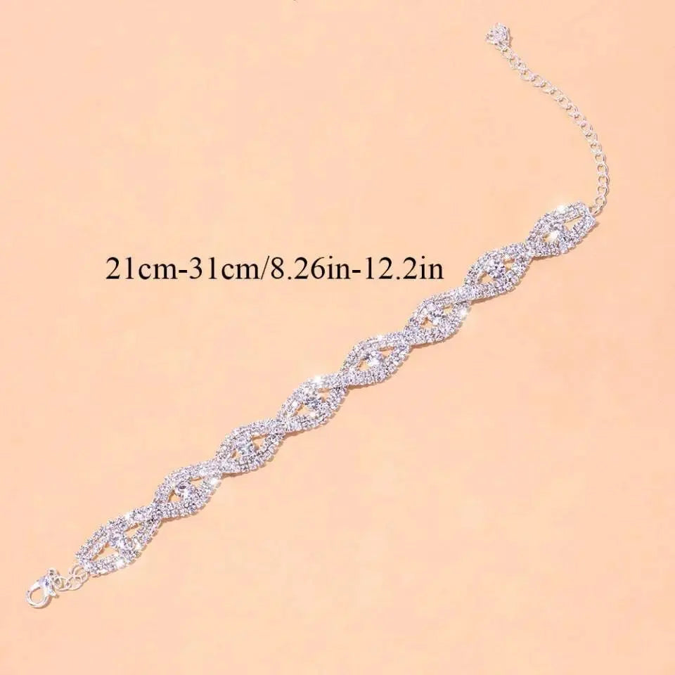 Evil Eye Rhinestones Anklet Foot Jewelry for Women Beach Barefoot Chain Bracelet On the Leg Accessories Gift - JettsJewelers