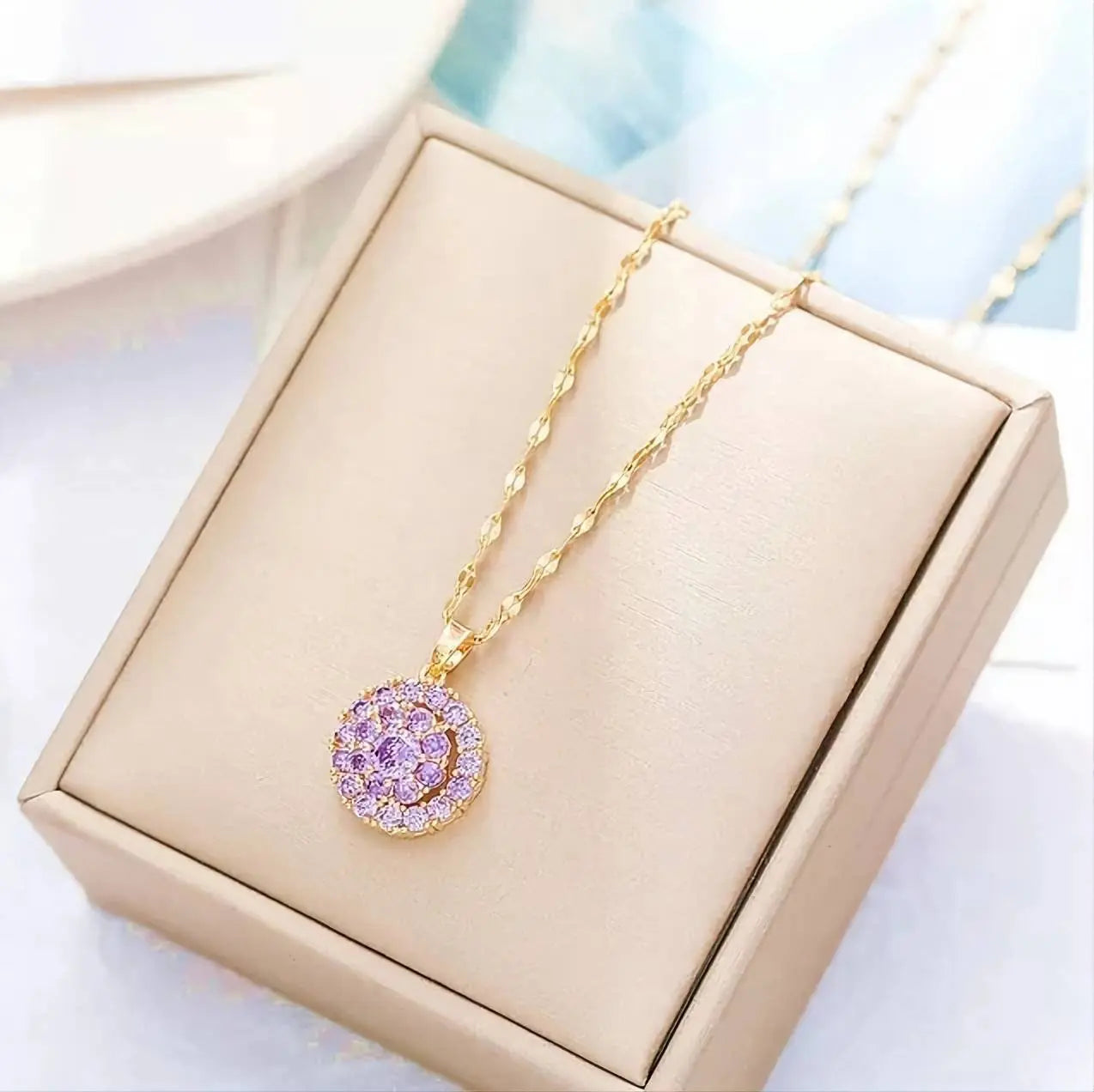 Fidget Necklace, Personalized Fashion Rotating Necklace, Spinning Sunflower Necklace Pendant Jewelry JettsJewelers