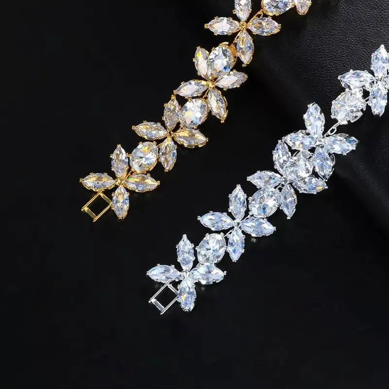 Flower Rhinestones Anklet Foot Jewelry for Women Beach Barefoot Chain Bracelet On the Leg Accessories Gift JettsJewelers