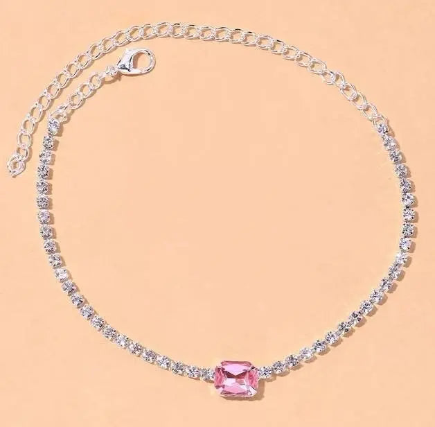 Gem Rhinestone Anklet Foot Jewelry for Women Beach Barefoot Chain Bracelet On the Leg Accessories Gift JettsJewelers