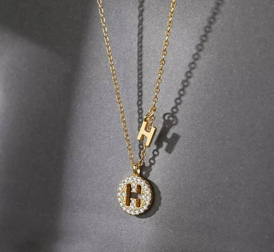 Gold Letter Necklace for Girls | Small Gold Initial Letter Pendant necklaces for Women - JettsJewelers