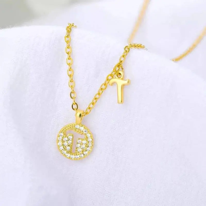 Gold Letter Necklace for Girls | Small Gold Initial Letter Pendant necklaces for Women - JettsJewelers