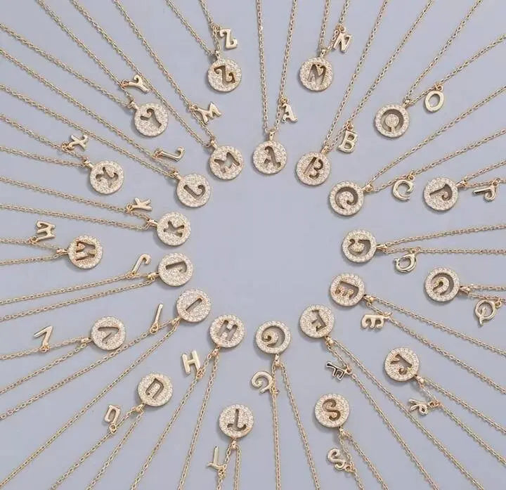 Gold Letter Necklace for Girls | Small Gold Initial Letter Pendant necklaces for Women - JettsJewelers