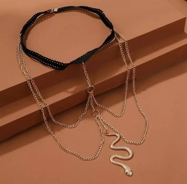 Gold Multi Snake Chain Leg Chain Gold and Silver for Women Thigh Chain For Girls Gold Pendant Boho Body Chain for Beach Summer Holiday JettsJewelers