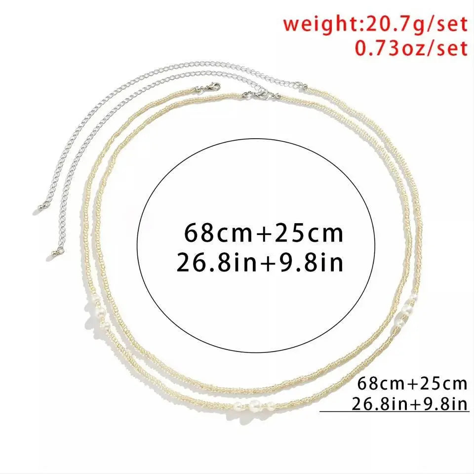 Gold Vintage Style Layered Beads Imitation Pearls Sexy Multi-layered Aesthetic Belly Chain Waist Body Chain JettsJewelers