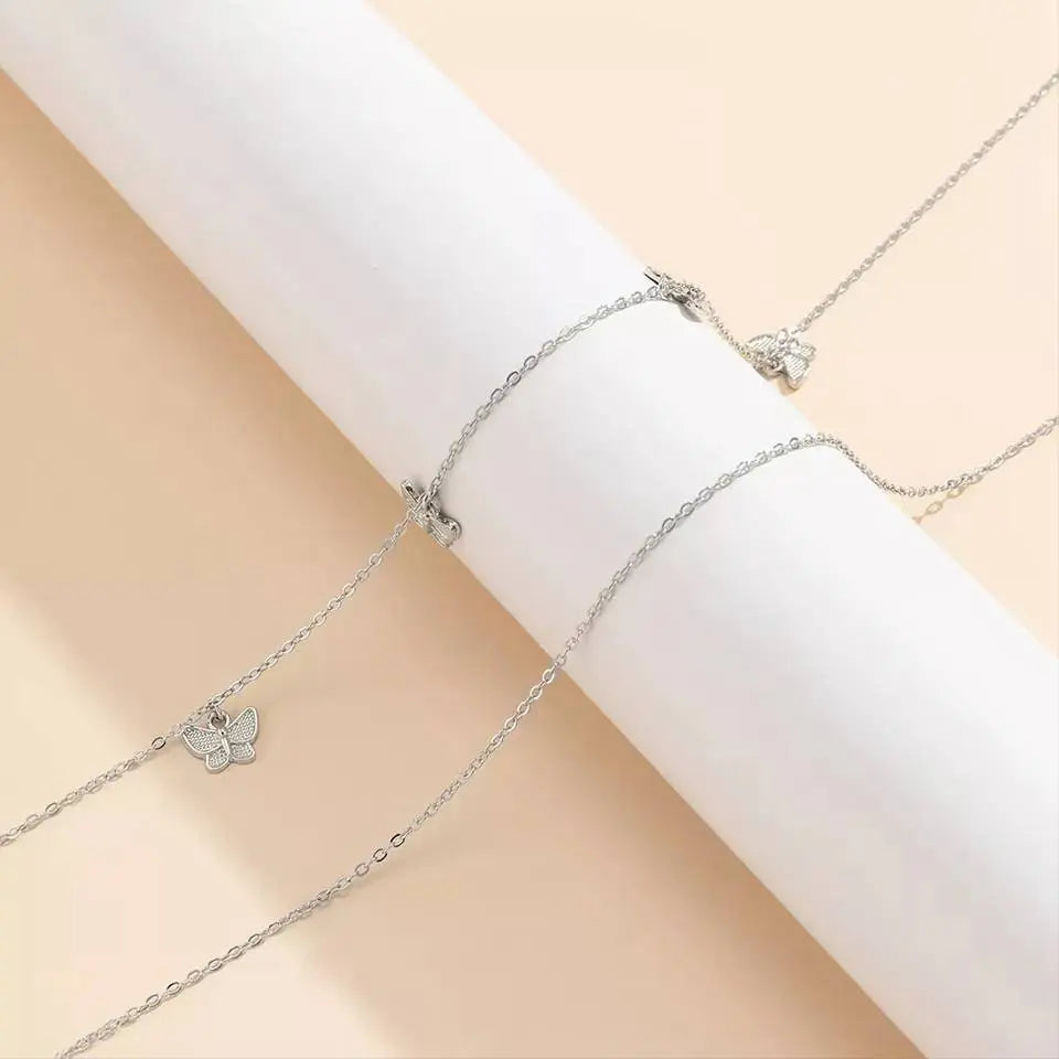 Gold or Silver Sexy Butterfly Fringe Multi-layered Aesthetic Belly Chain Waist Body Chain JettsJewelers