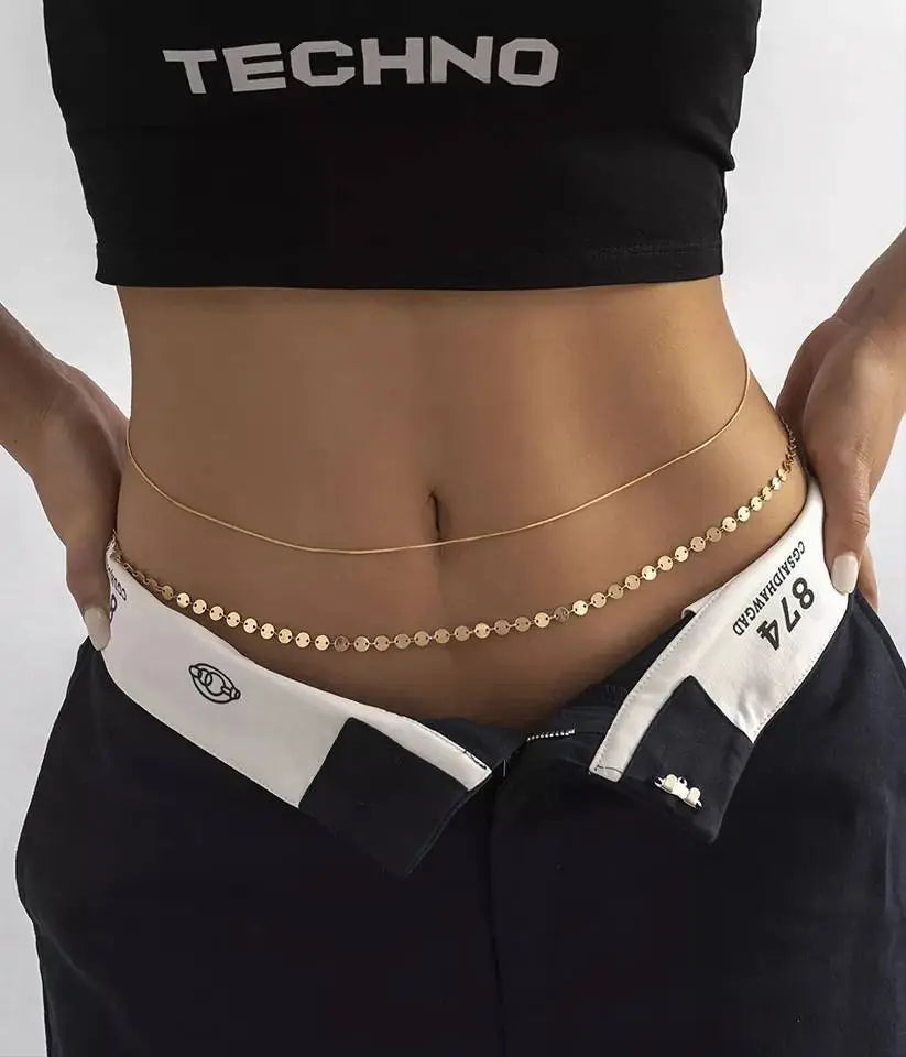 Gold or Silver Sexy Multi-layered Aesthetic Belly Chain Waist Body Chain JettsJewelers