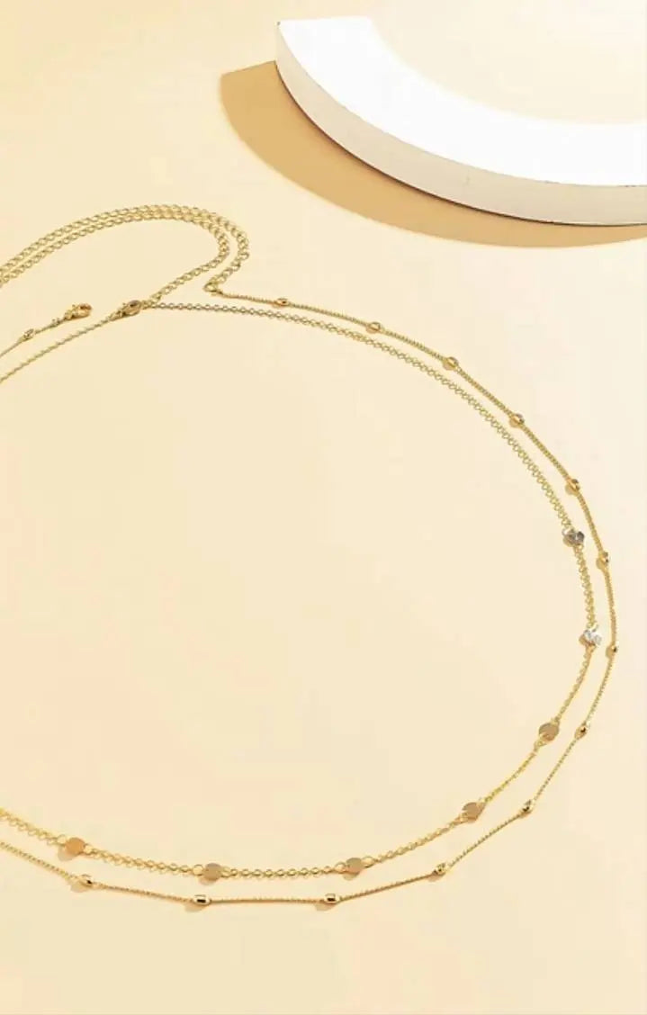 Gold or Silver Sexy Multi-layered Small Chips Aesthetic Belly Chain Waist Body Chain JettsJewelers