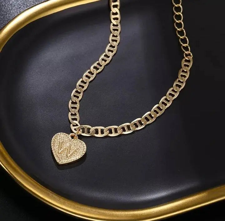 Heart Ankle Bracelets for Women, 14K Gold Plated Dainty Layered Figaro Chain CZ Initial Anklets Set Summer Jewelry Gifts for Women Teen - JettsJewelers