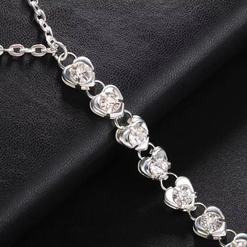 Hearts Rhinestones Metal Bra Body Sexy Bikini Silver Gold Beauty Chest Bracket Bras Nightclub and Partying Body Jewelry for Women JettsJewelers