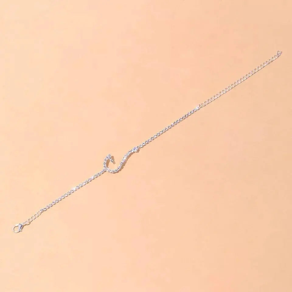 Hook Rhinestone Anklet Foot Jewelry for Women Beach Barefoot Chain Bracelet On the Leg Accessories Gift JettsJewelers