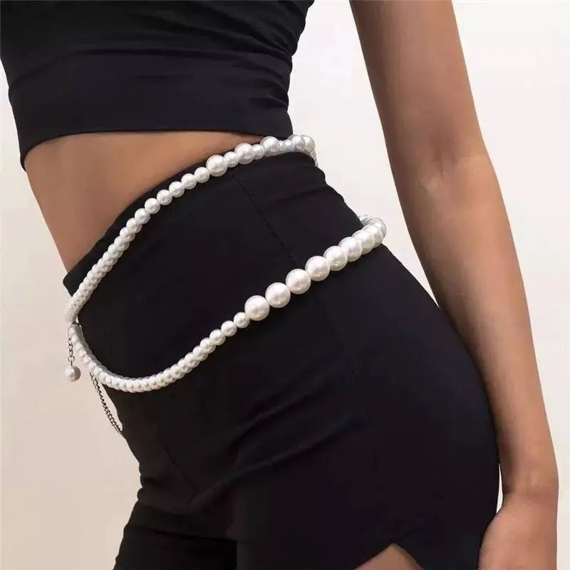 Imitation Pearl Waist Body Chain Jewelry for Women Teen Girls Handmade Pearl Waist Set - JettsJewelers