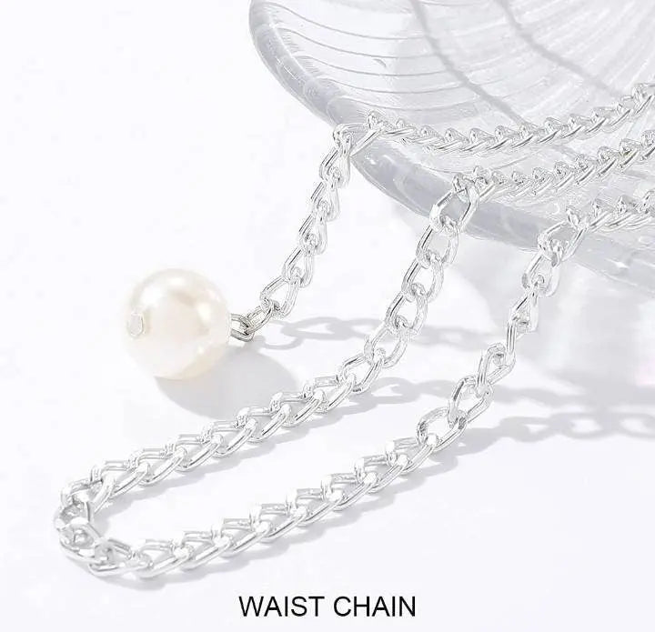 Imitation Pearl Waist Body Chain Jewelry for Women Teen Girls Handmade Pearl Waist Set - JettsJewelers