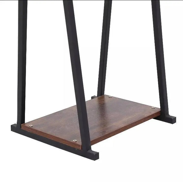 Industrial Mirror Jewelry Cabinet Armoire,6 LEDs Mirrored Jewelry Storage, Wood Look with Stable Metal Frame, Easy Assembly, Rustic Brown JettsJewelers