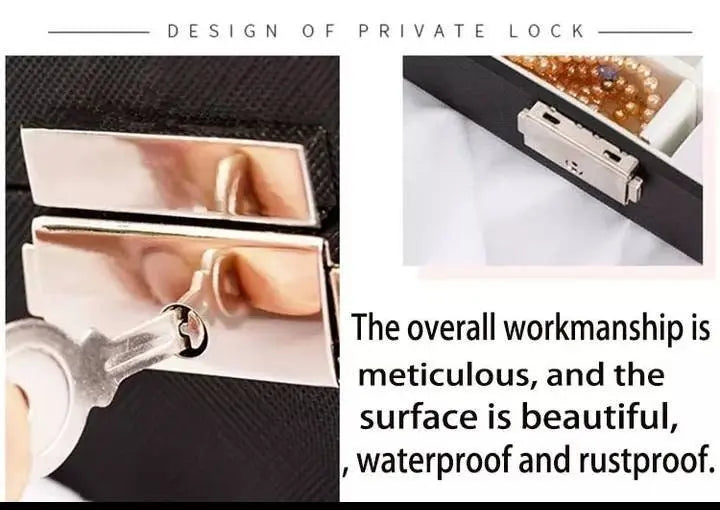 Jewelery Box Organizer Small Travel Leather Jewellery Storage Case for Rings Earrings Necklace Bracelets Leather Jewelry Gift - JettsJewelers