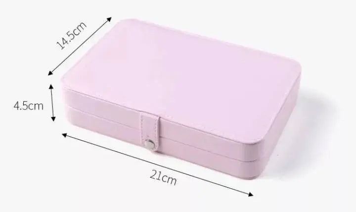 Jewelry Box for Women Girls Girlfriend Wife Ideal Gift, Small PU Leather Jewelry Organizer Case - JettsJewelers