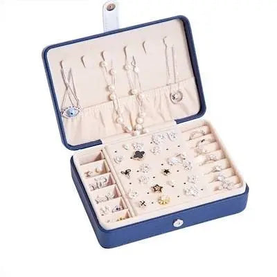 Jewelry Box for Women Girls Girlfriend Wife Ideal Gift, Small PU Leather Jewelry Organizer Case - JettsJewelers