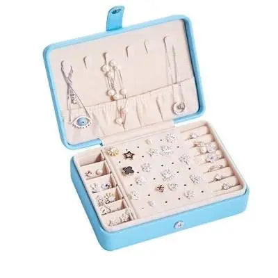 Jewelry Box for Women Girls Girlfriend Wife Ideal Gift, Small PU Leather Jewelry Organizer Case - JettsJewelers