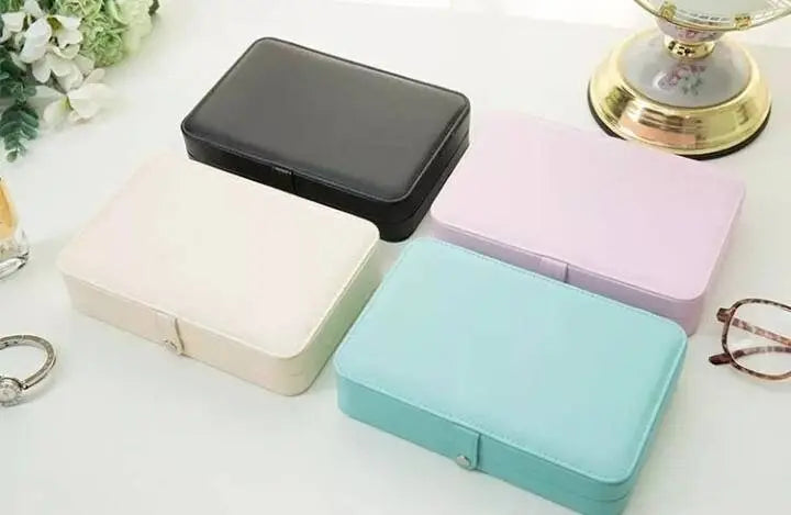 Leather Jewelry Box for Women Girls Girlfriend Wife Ideal Gift, Small PU Leather Jewelry Organizer Travel Jewelry Case JettsJewelers