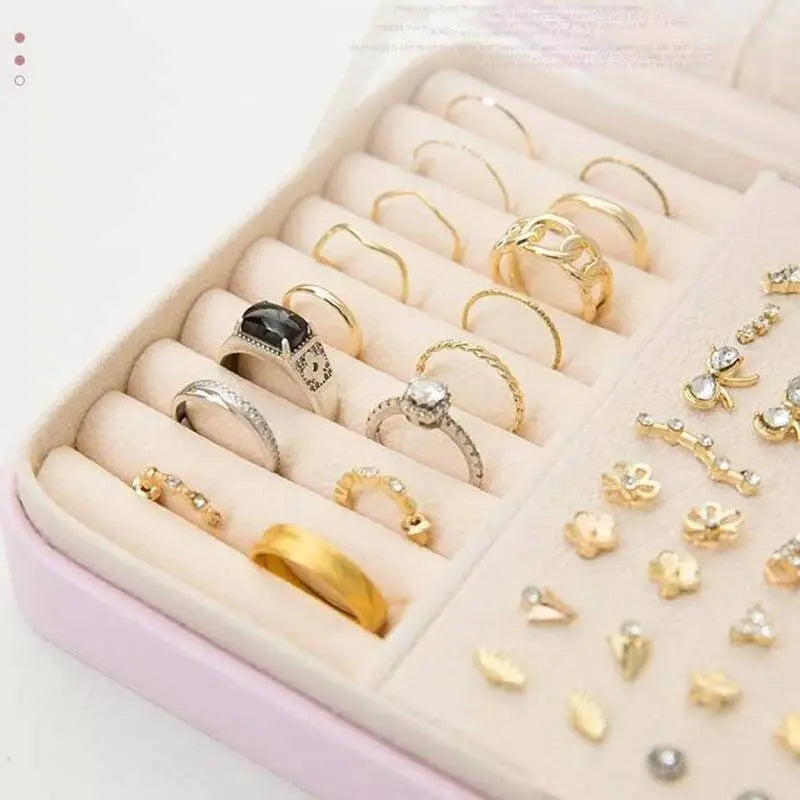Leather Jewelry Box for Women Girls Girlfriend Wife Ideal Gift, Small PU Leather Jewelry Organizer Travel Jewelry Case JettsJewelers