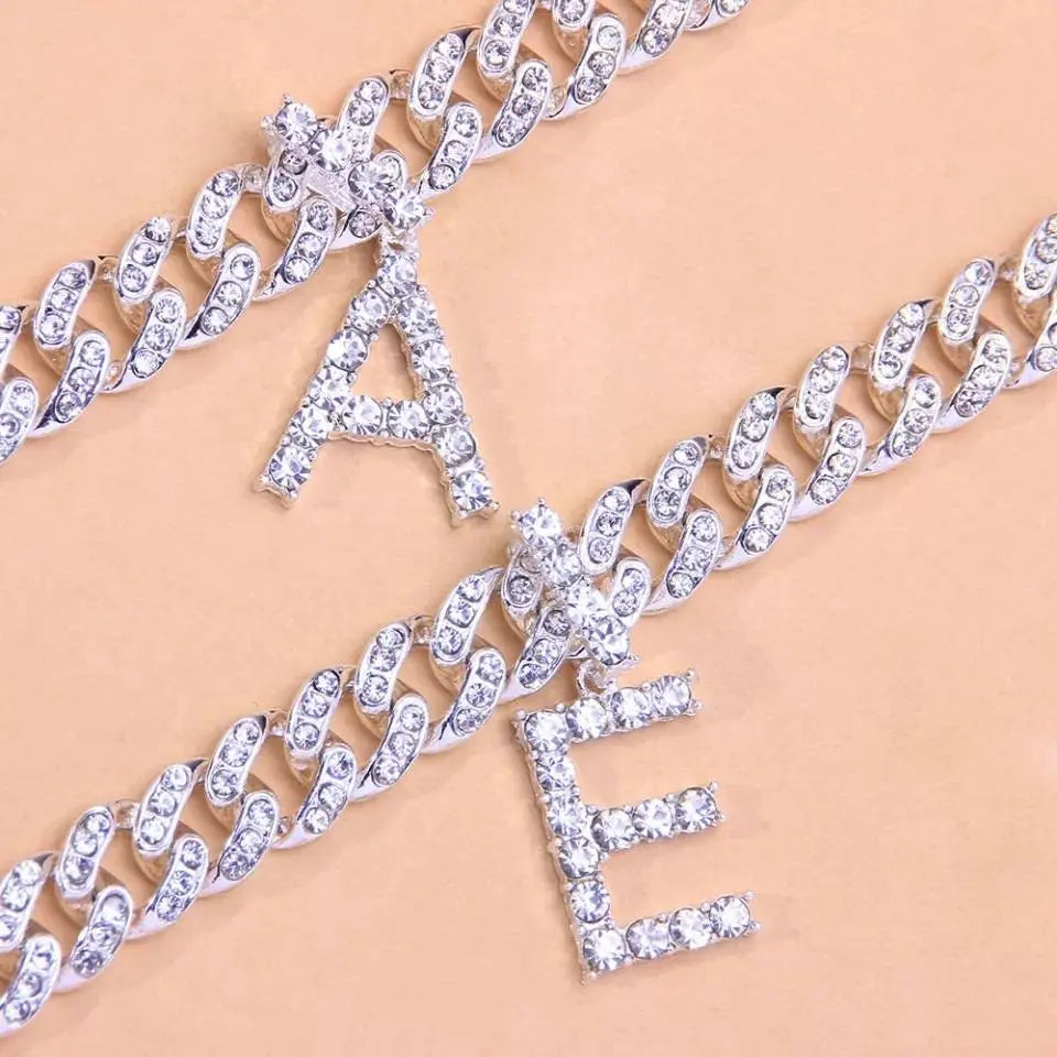 Letter Miami Cubin Rhinestones Anklet Foot Jewelry for Women Beach Barefoot Chain Bracelet On the Leg Accessories Gift JettsJewelers