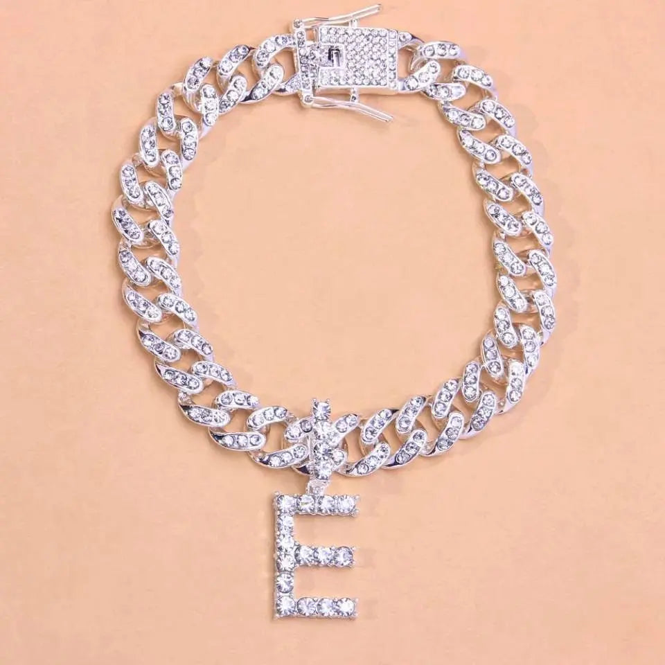 Letter Miami Cubin Rhinestones Anklet Foot Jewelry for Women Beach Barefoot Chain Bracelet On the Leg Accessories Gift JettsJewelers