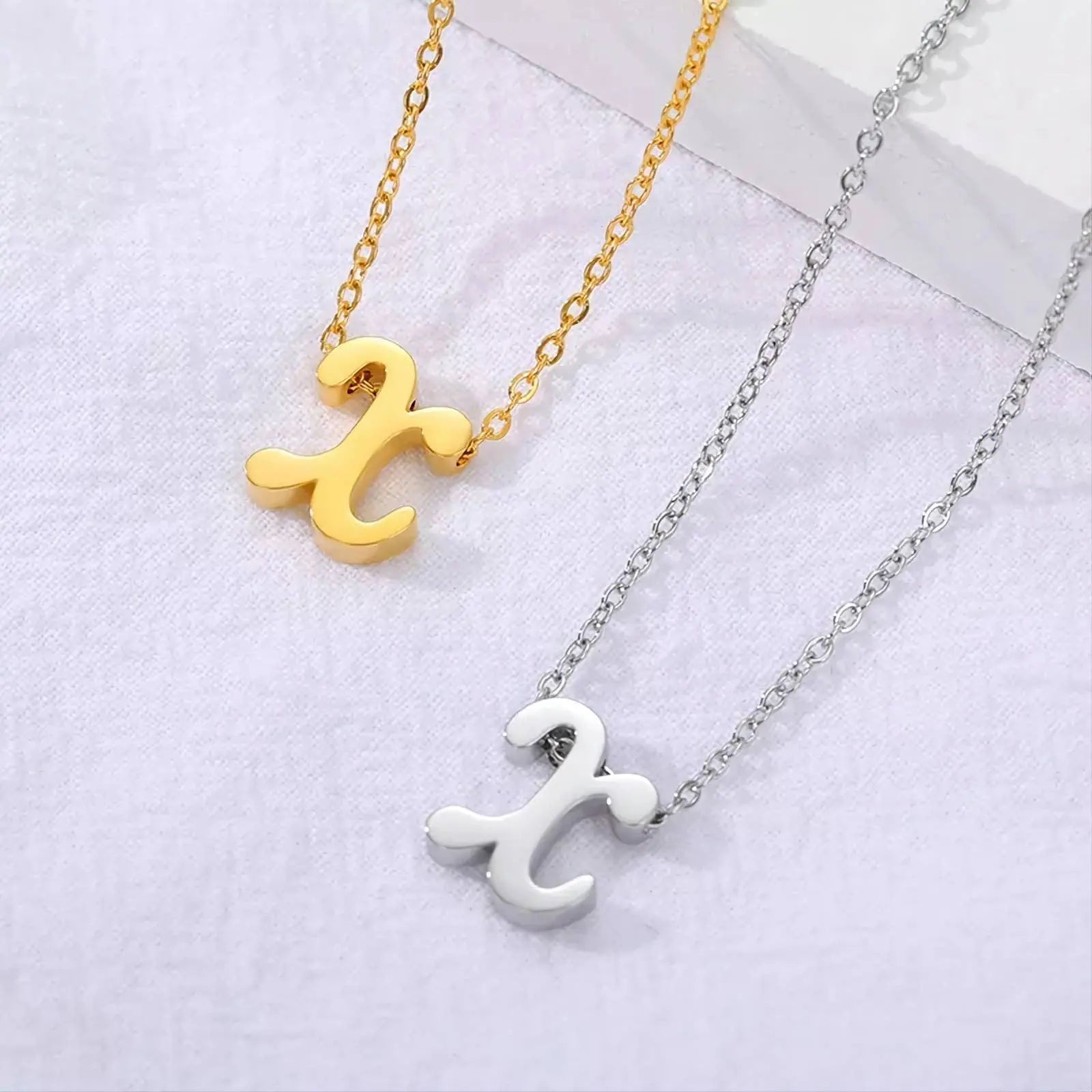 Lowercase Cursive Initial 18k Gold Coin Necklace, Letter Necklace, Monogram Necklace, Initial Circle Necklace For Women Men Gold Pendant JettsJewelers