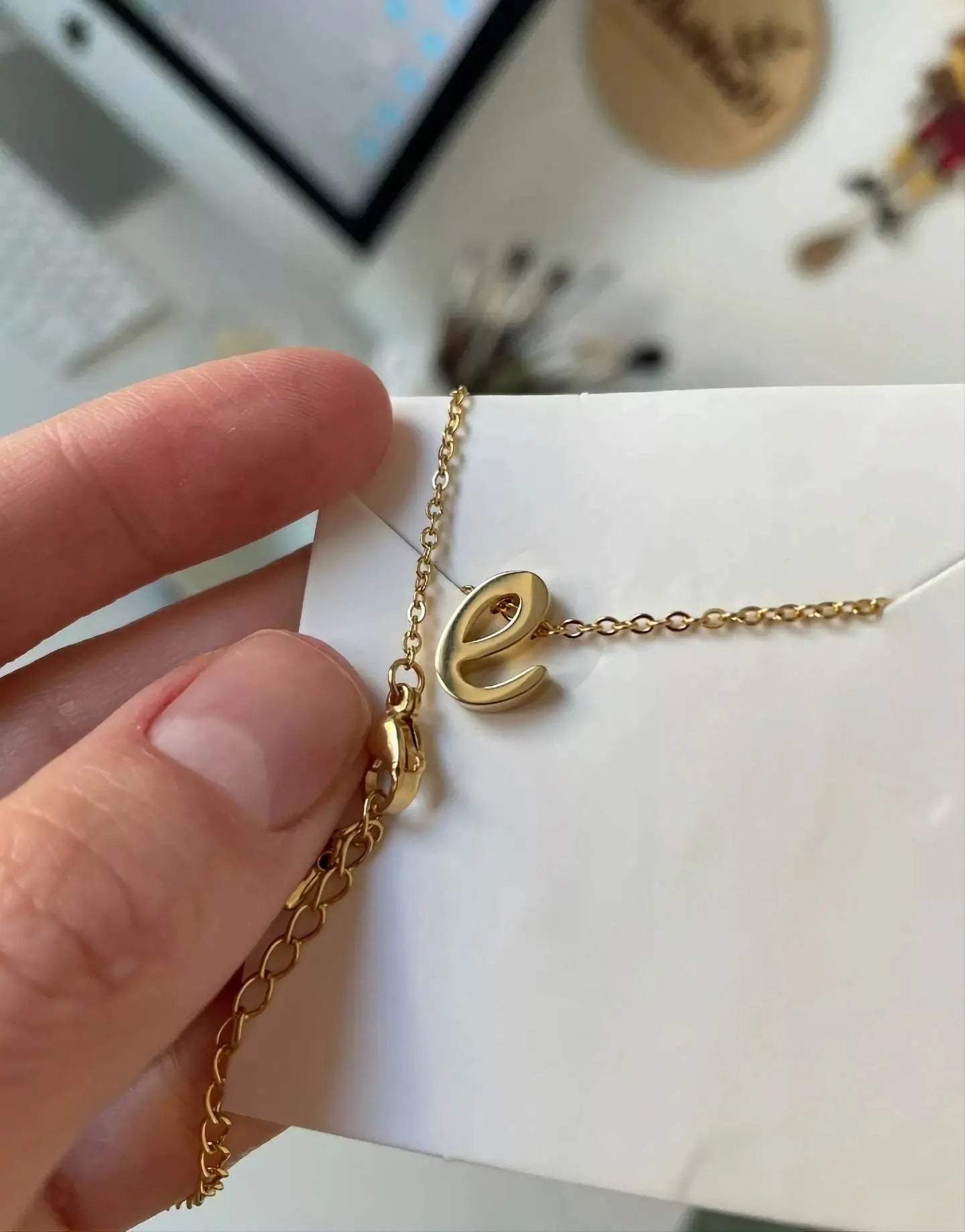 Lowercase Cursive Initial 18k Gold Coin Necklace, Letter Necklace, Monogram Necklace, Initial Circle Necklace For Women Men Gold Pendant JettsJewelers