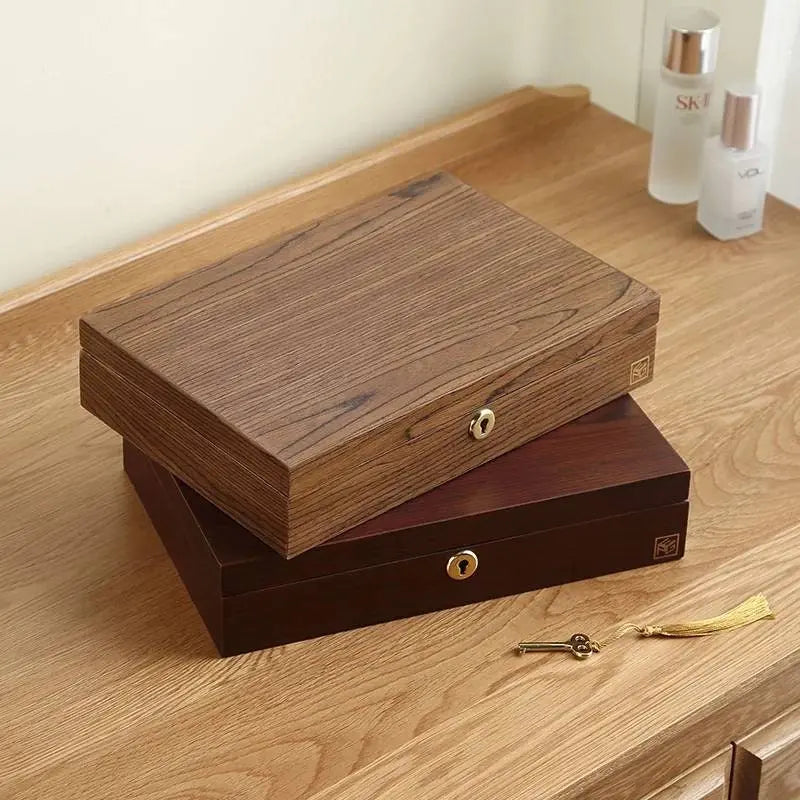 Luxury Jewelry Box for Women Girls Girlfriend Wife Ideal Gift, Wood Jewelry Organizer Storage Case - JettsJewelers