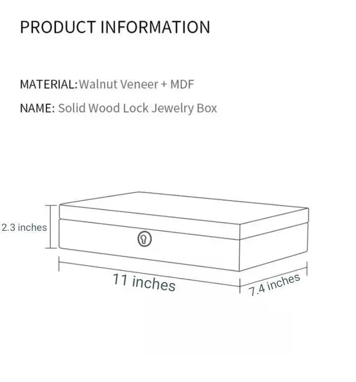 Luxury Jewelry Box for Women Girls Girlfriend Wife Ideal Gift, Wood Jewelry Organizer Storage Case - JettsJewelers