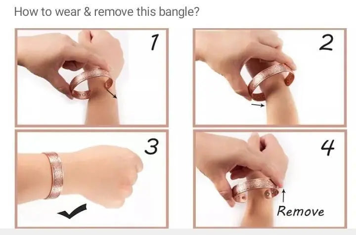 Magnetic Copper Bracelet for Women Arthritis 6.8 inches Adjustable to Fit Most Wrist Reduce Inflammation JettsJewelers