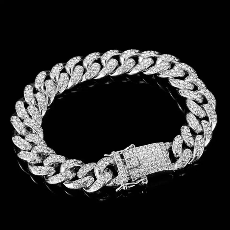 Mens Miami Diamond Bracelet for Men 12mm Diamond Prong Bracelet for Men Women - JettsJewelers
