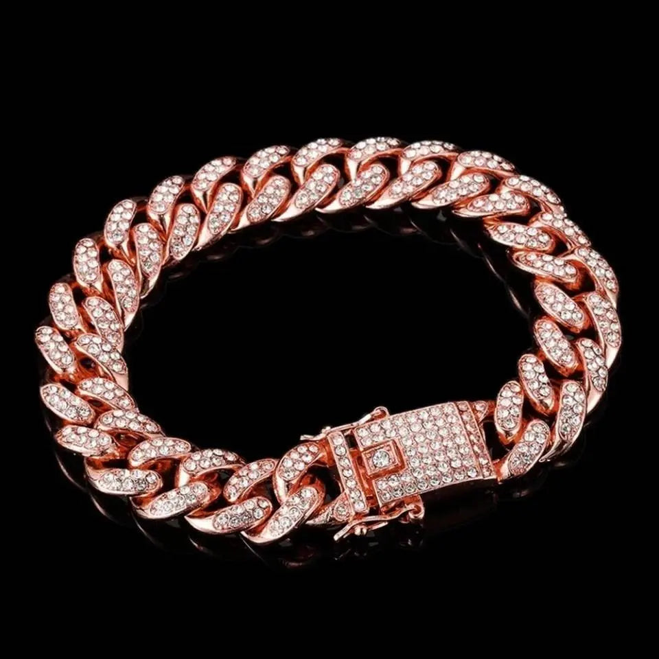 Mens Miami Diamond Bracelet for Men 12mm Diamond Prong Bracelet for Men Women JettsJewelers