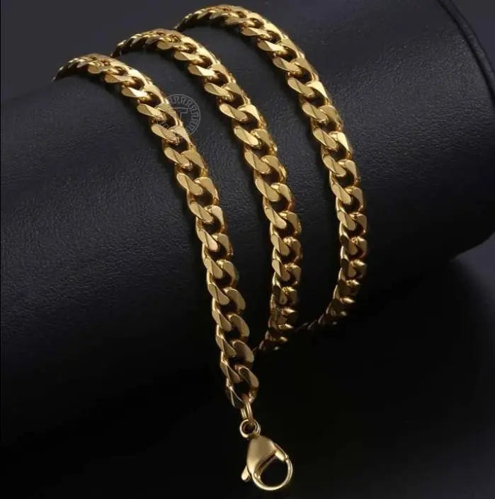 Mens Necklace, 3mm/5mm/7mm/9mm/11mm Mens Gift, Gift for Dad, Him, Husband, Stainless Steel Chain Necklace, Silver Necklace - JettsJewelers