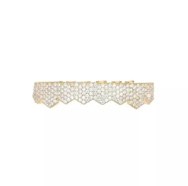 Mens Womens 14k Gold Finish Jewelry Chain Pendant Set Grillz - JettsJewelers