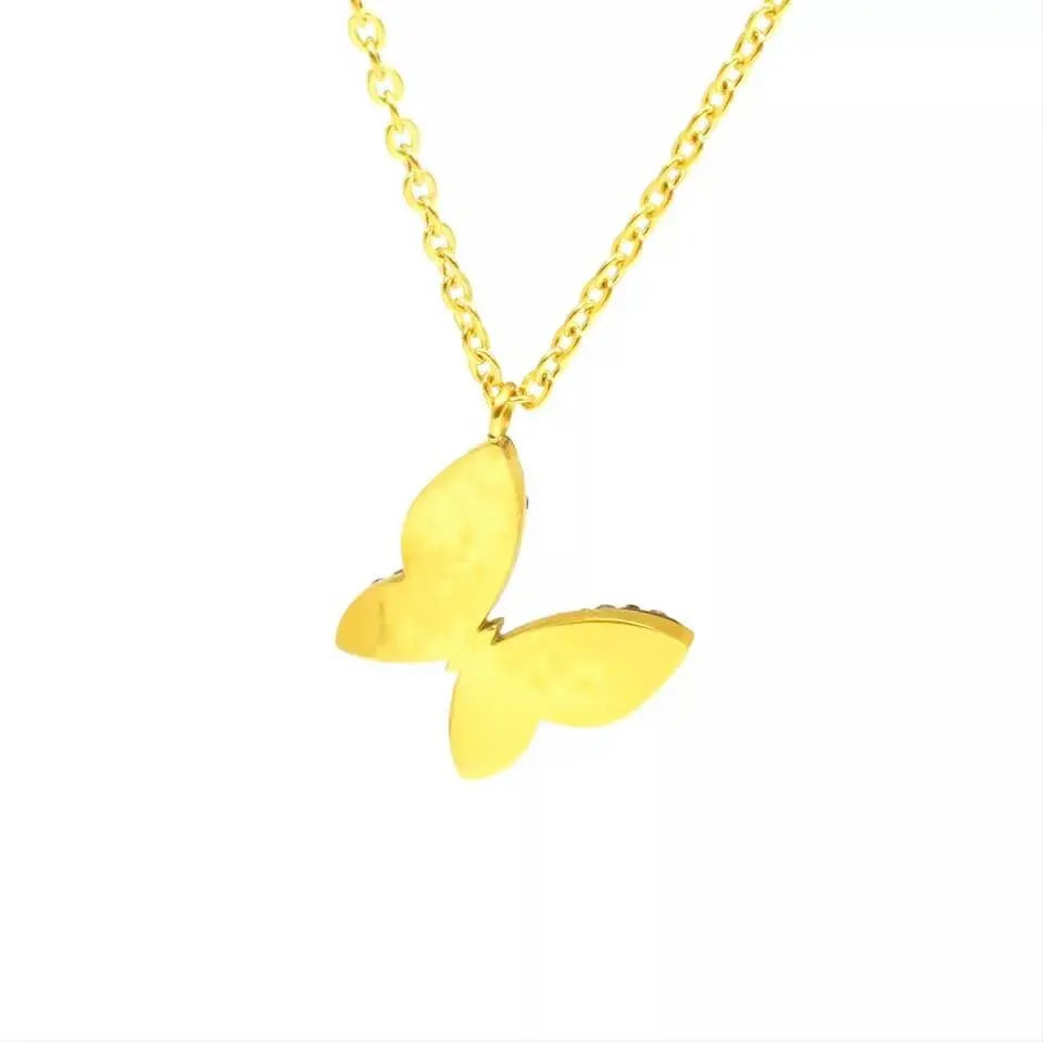 Minimalist Blue Purple Black Butterfly Necklace, 925 Sterling Silver Pendant Necklace, Minimalist dainty necklace, Jewellery for women JettsJewelers