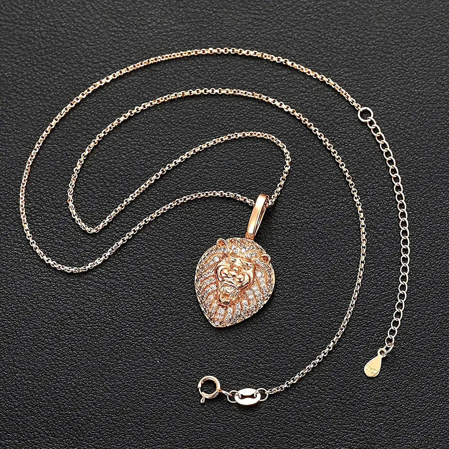 Moissanite 925 Sterling Silver Iced Lion King Pendant Necklace Passes Diamond Test JettsJewelers