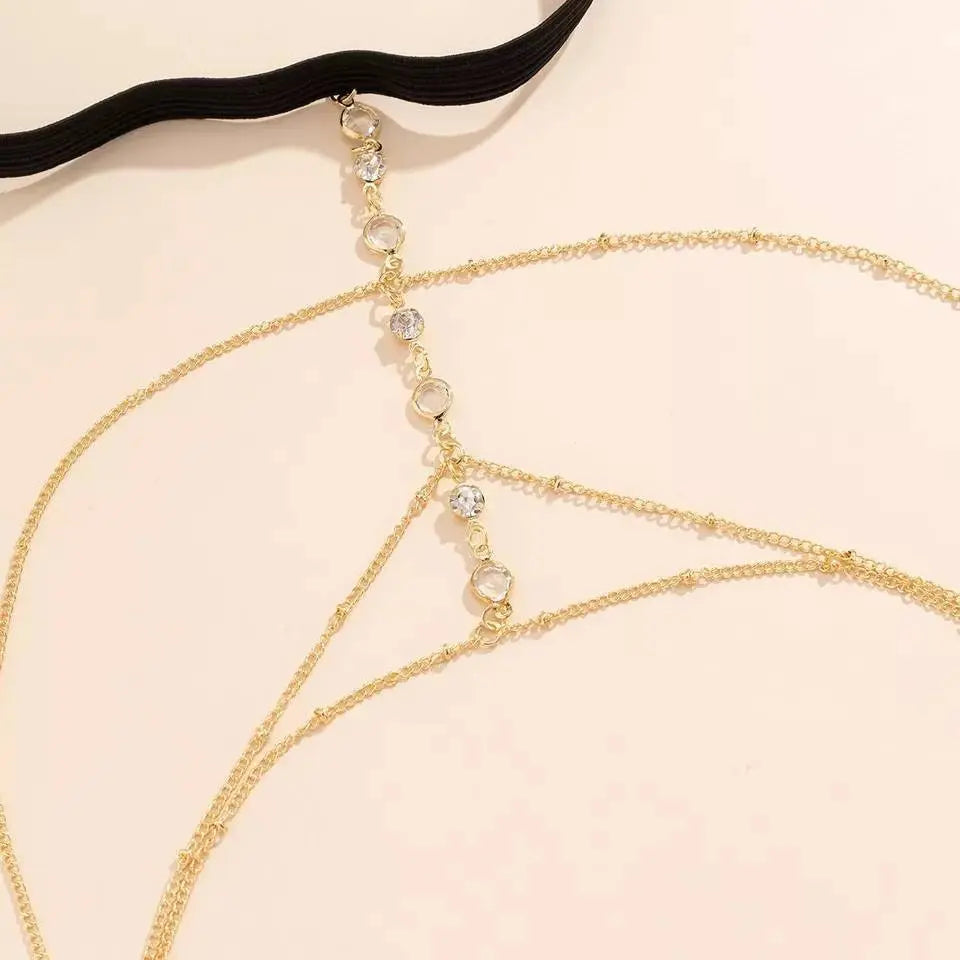 Multi Chain Leg Chain Gold and Silver for Women Thigh Chain For Girls Gold Pendant Boho Body Chain for Beach Summer Holiday JettsJewelers